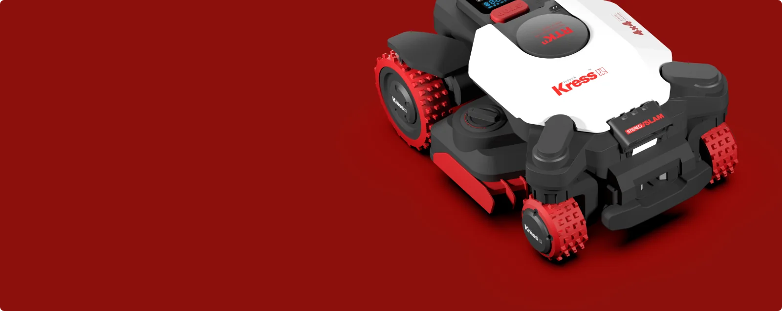 Kress EyePilot 4×4 RTKⁿ: detalle de las ruedas de tracción total