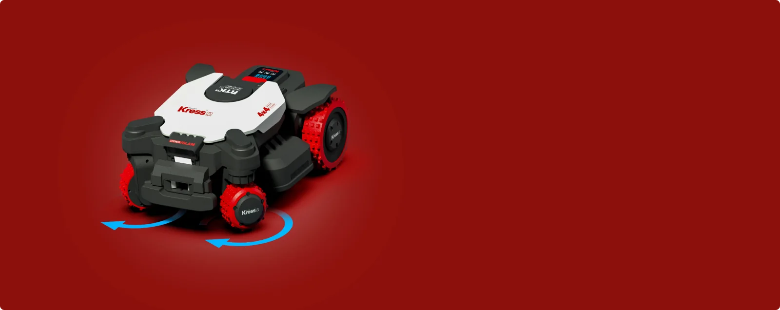 Kress EyePilot 4×4 RTKⁿ girando sobre sí mismo