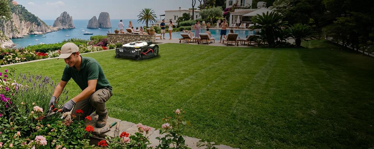 Kress MasterSeries RTKⁿ en un jardín junto al mar