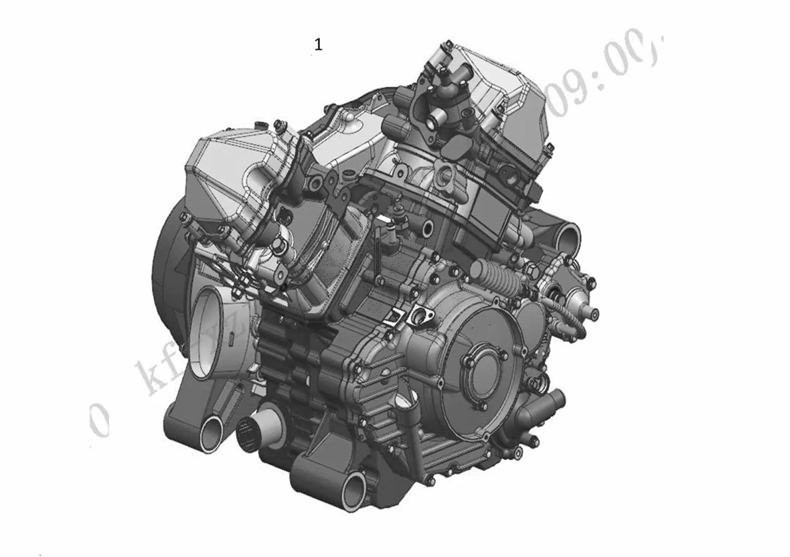 Dibujo del despiece: Bloque motor