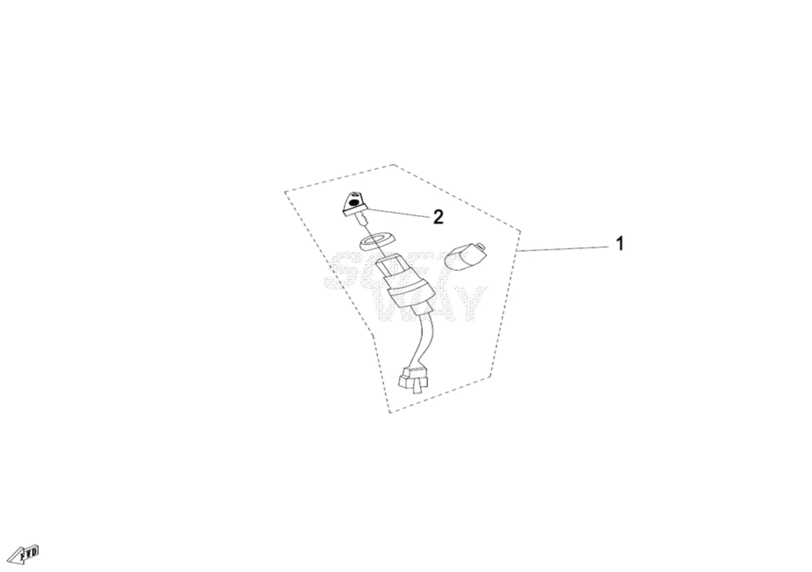 Dibujo del despiece: Juego de cerraduras