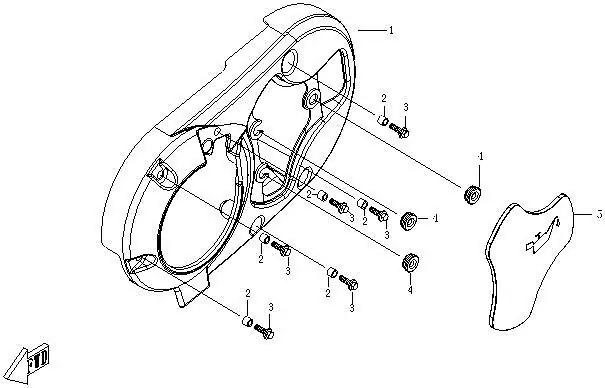 Dibujo del despiece: Tapa lateral izquierda (GOES)
