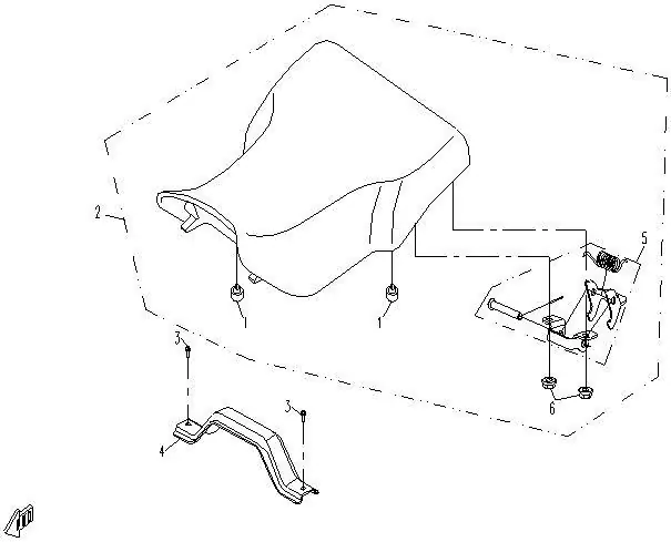 Dibujo del despiece: Asiento