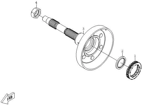 Dibujo del despiece: Embrague y variador (CVT)