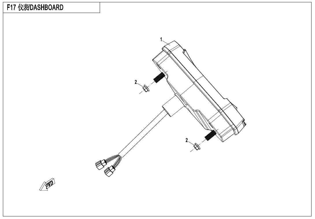 Dibujo del despiece: Cuadro de instrumentos