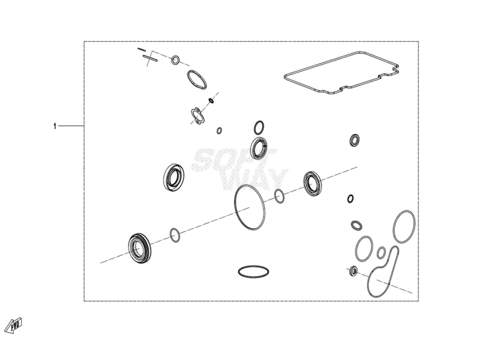 Dibujo del despiece: Retenes y juntas tóricas del motor