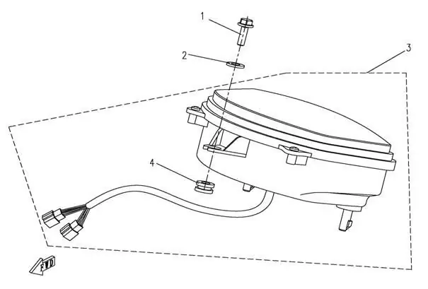 Dibujo del despiece: Cuadro de instrumentos