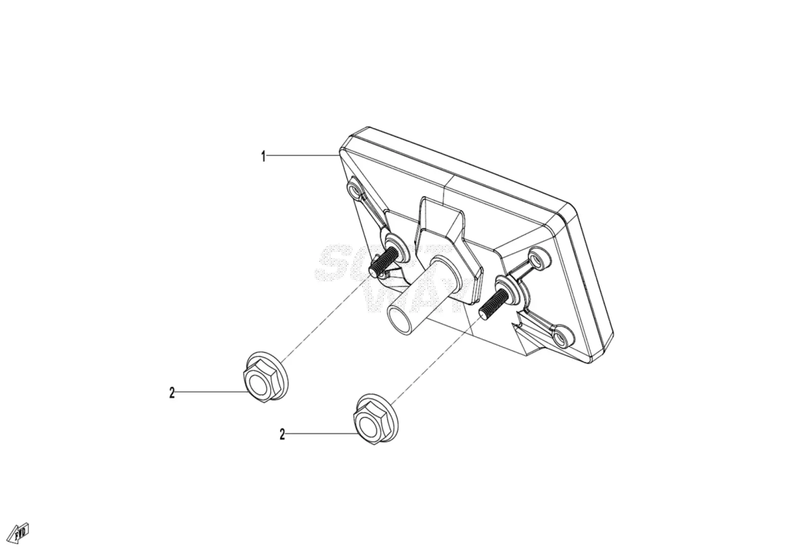 Dibujo del despiece: Cuadro de instrumentos