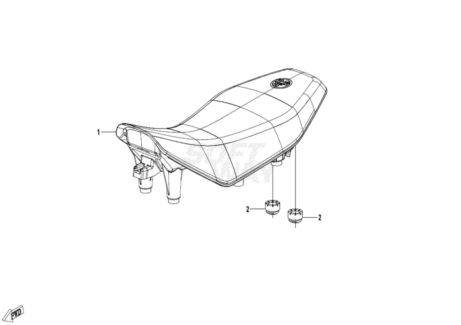 Dibujo del despiece: Asiento