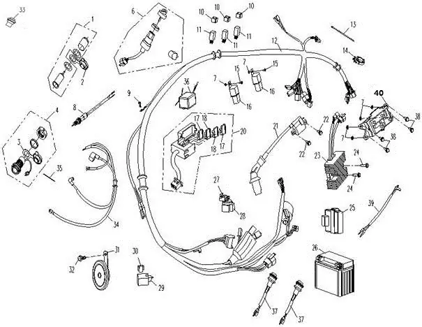 Dibujo del despiece: Sistema eléctrico