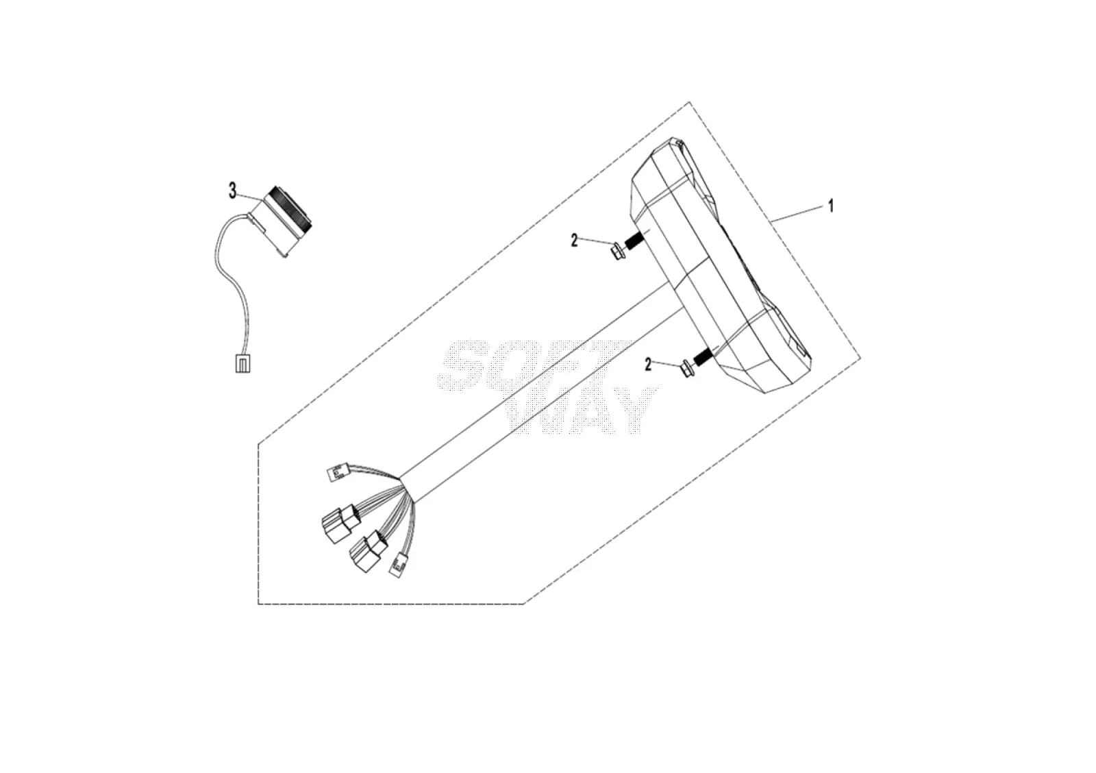 Dibujo del despiece: Cuadro de instrumentos