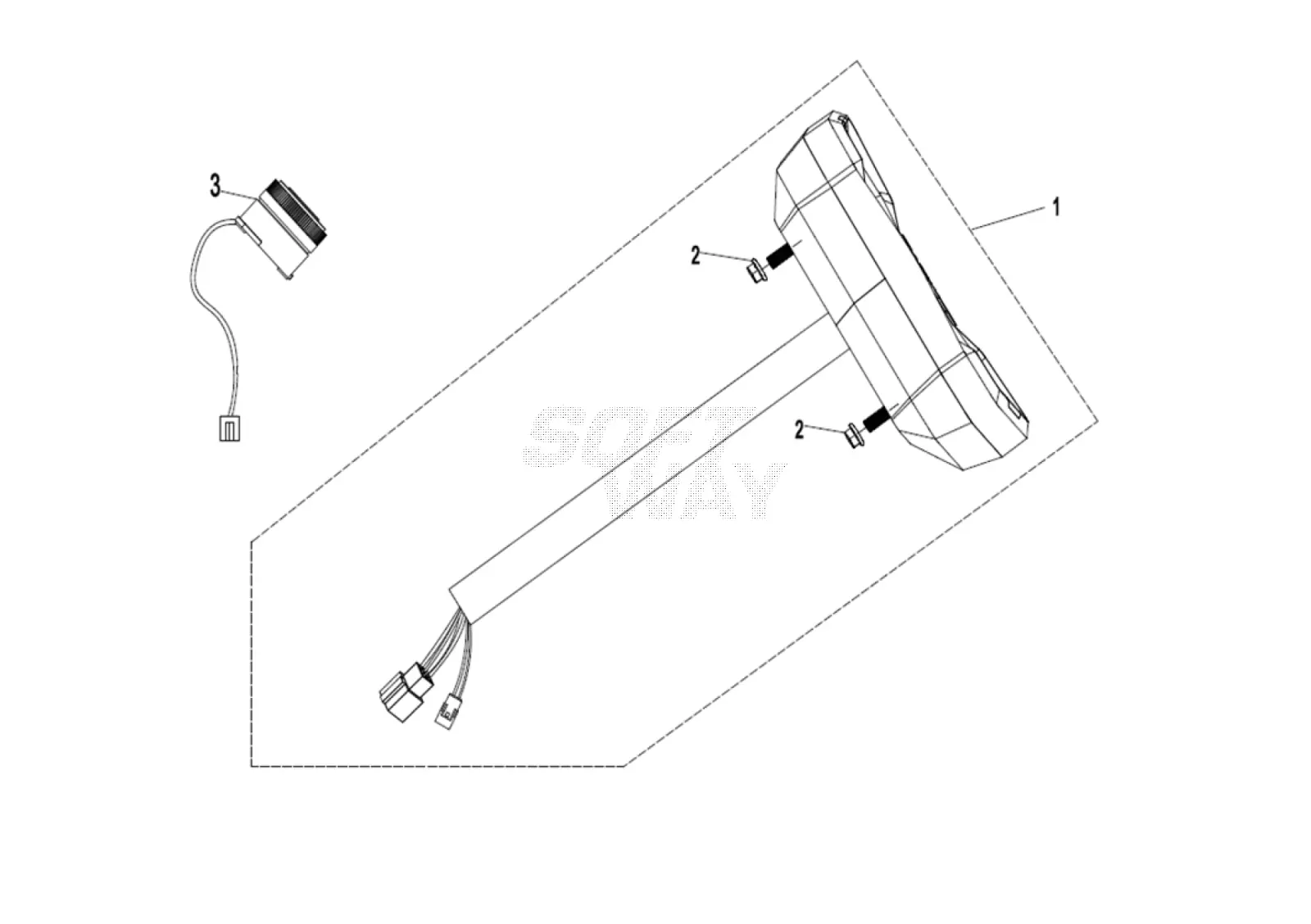 Dibujo del despiece: Cuadro de instrumentos