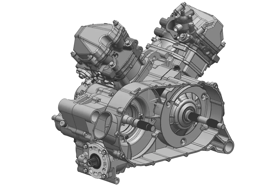 Dibujo del despiece: Motor 2V91W (eje de salida delantero largo)
