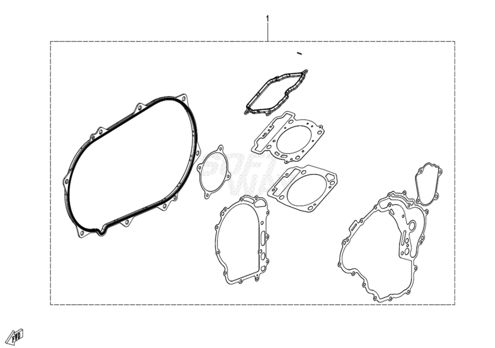 Dibujo del despiece: Juego de juntas del motor