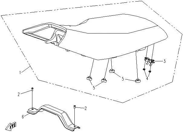 Dibujo del despiece: Asiento