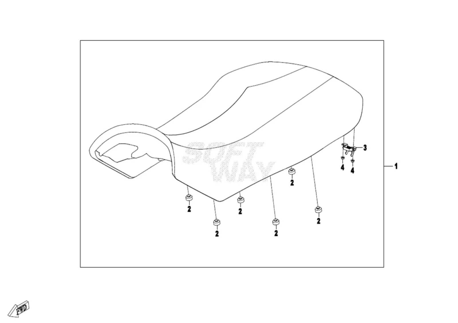 Dibujo del despiece: Asiento