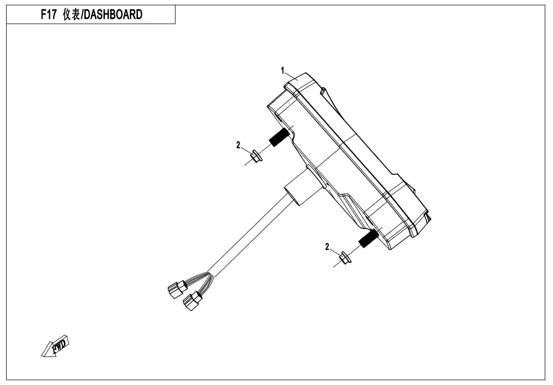 Dibujo del despiece: Cuadro de instrumentos