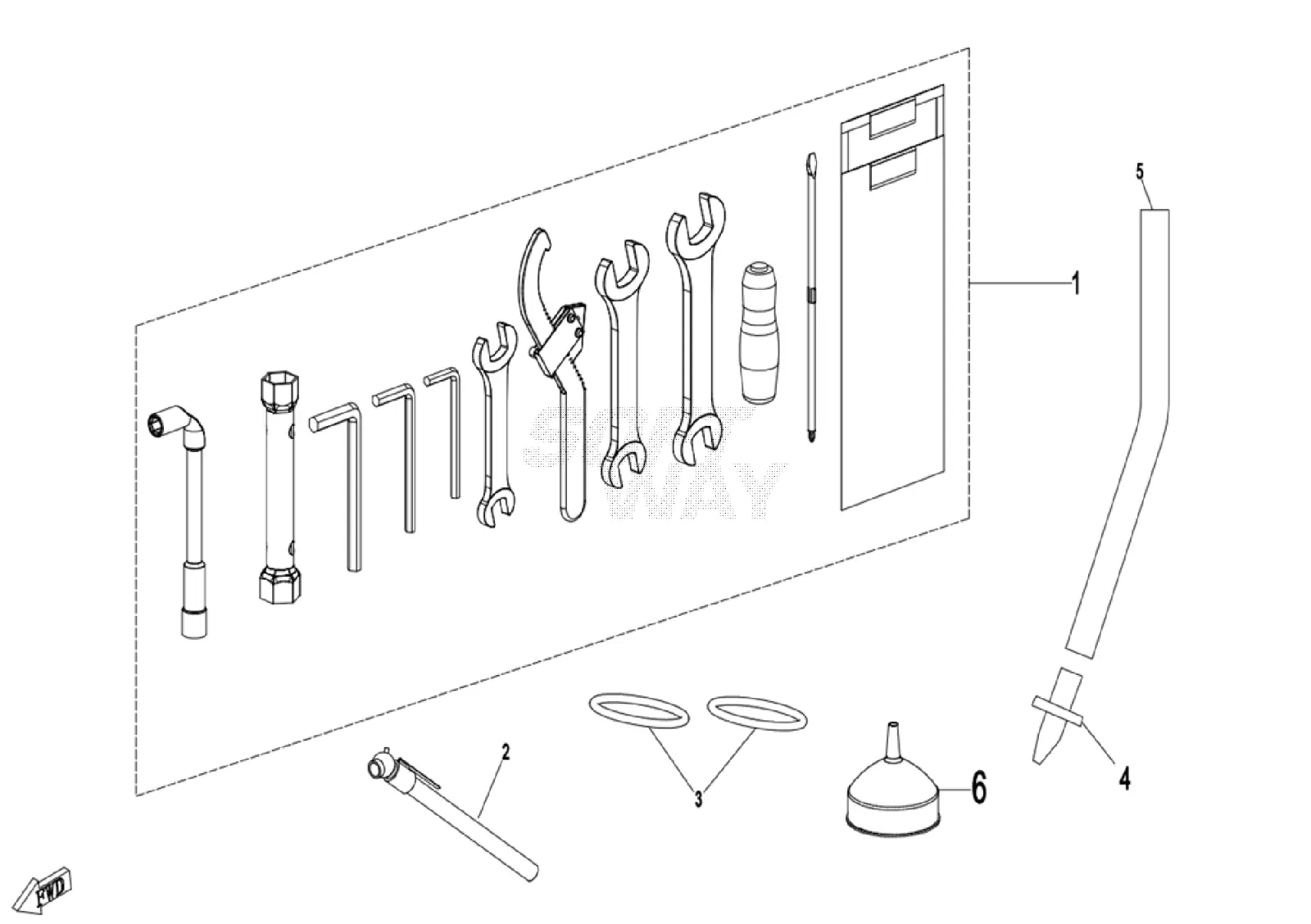 Dibujo del despiece: Herramientas