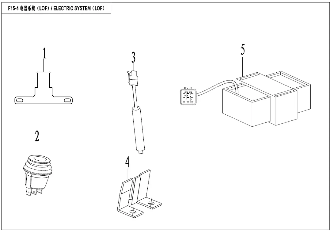 Dibujo del despiece: Sistema eléctrico (LOF)