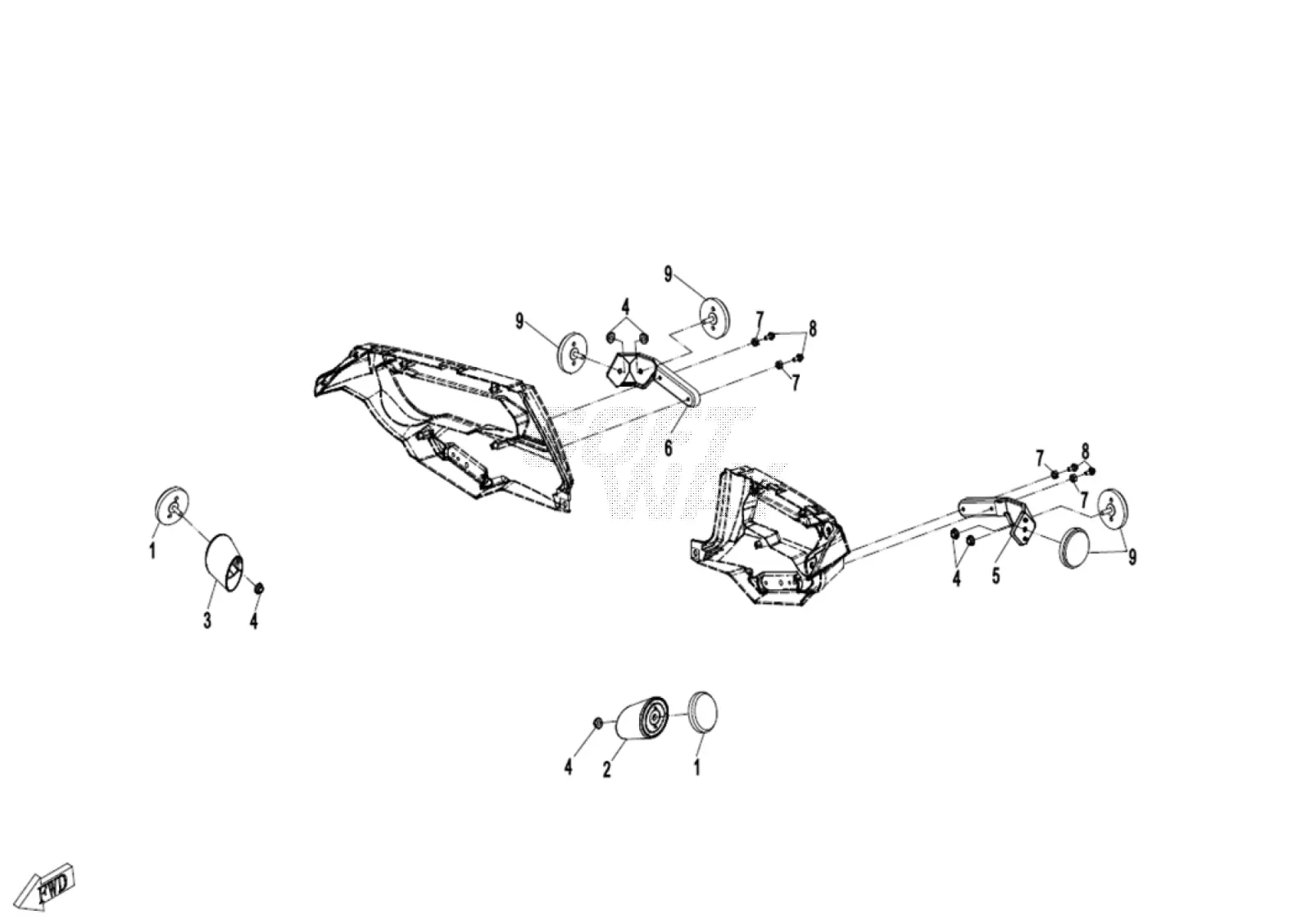 Dibujo del despiece: Catadióptrico (Canadá)