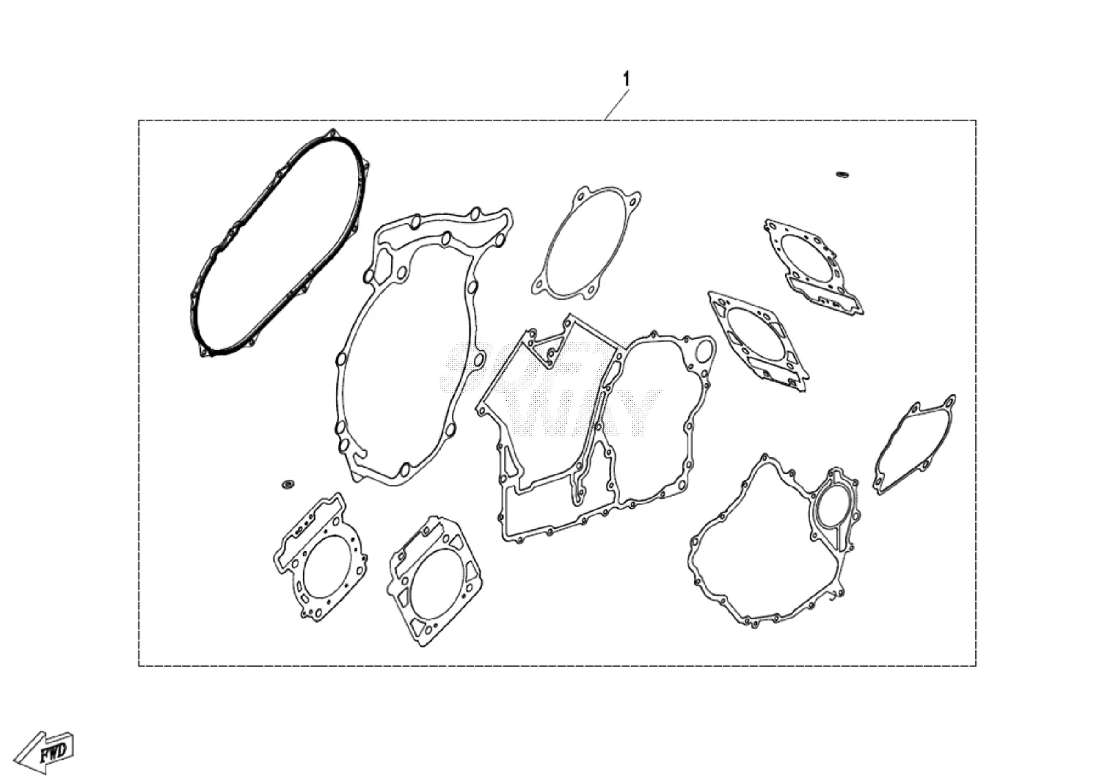 Dibujo del despiece: Juego de juntas del motor