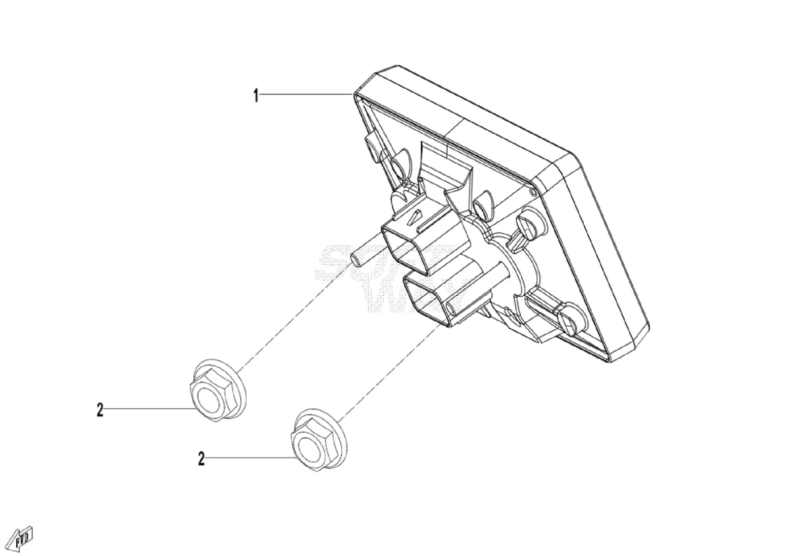 Dibujo del despiece: Cuadro de instrumentos