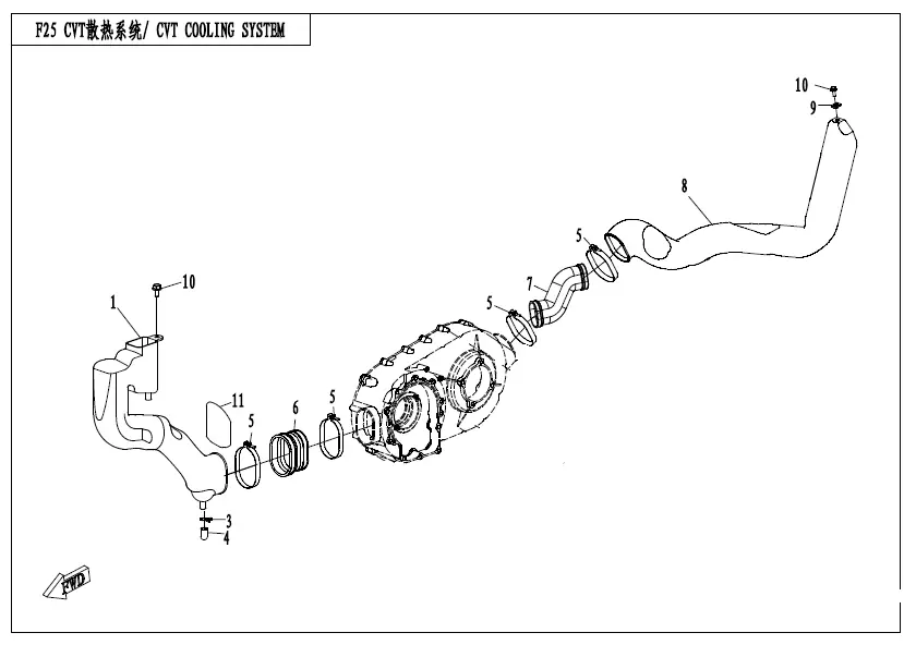 Dibujo del despiece: Selector de marchas