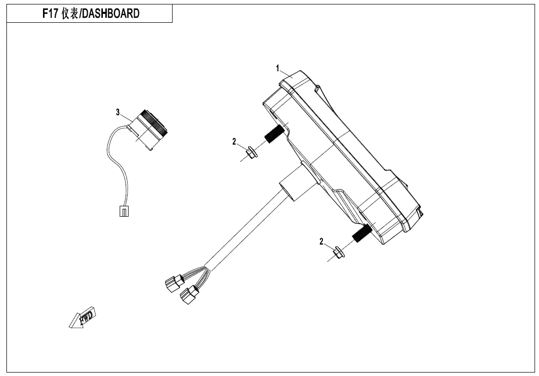 Dibujo del despiece: Cuadro de instrumentos