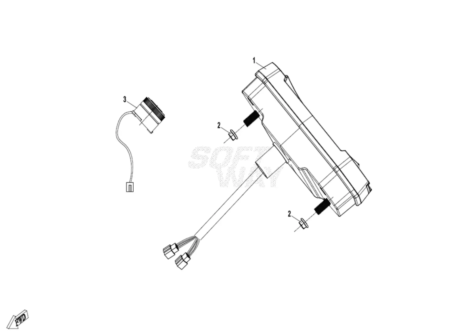 Dibujo del despiece: Cuadro de instrumentos