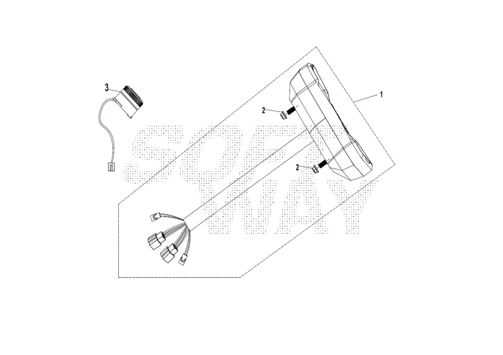 Dibujo del despiece: Cuadro de instrumentos