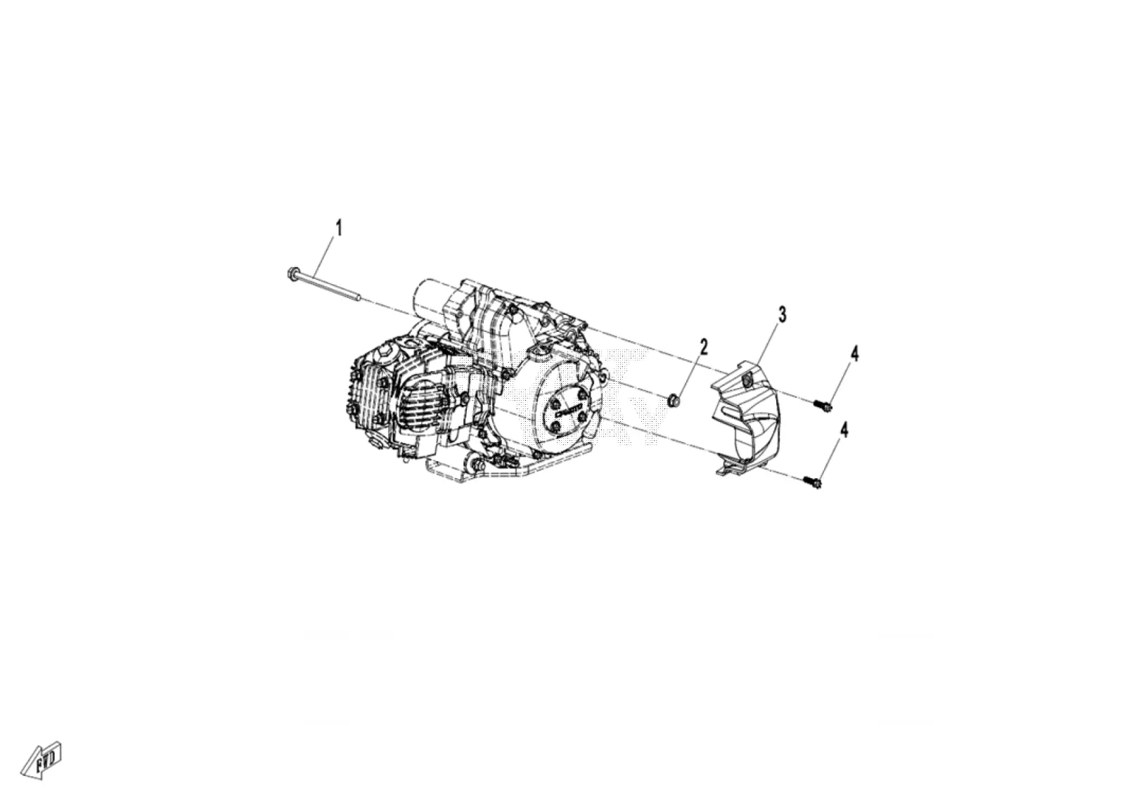 Dibujo del despiece: Soportes del motor