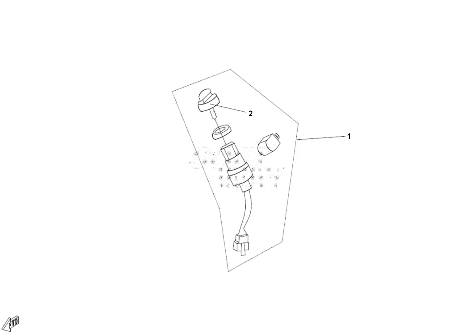 Dibujo del despiece: Juego de cerraduras