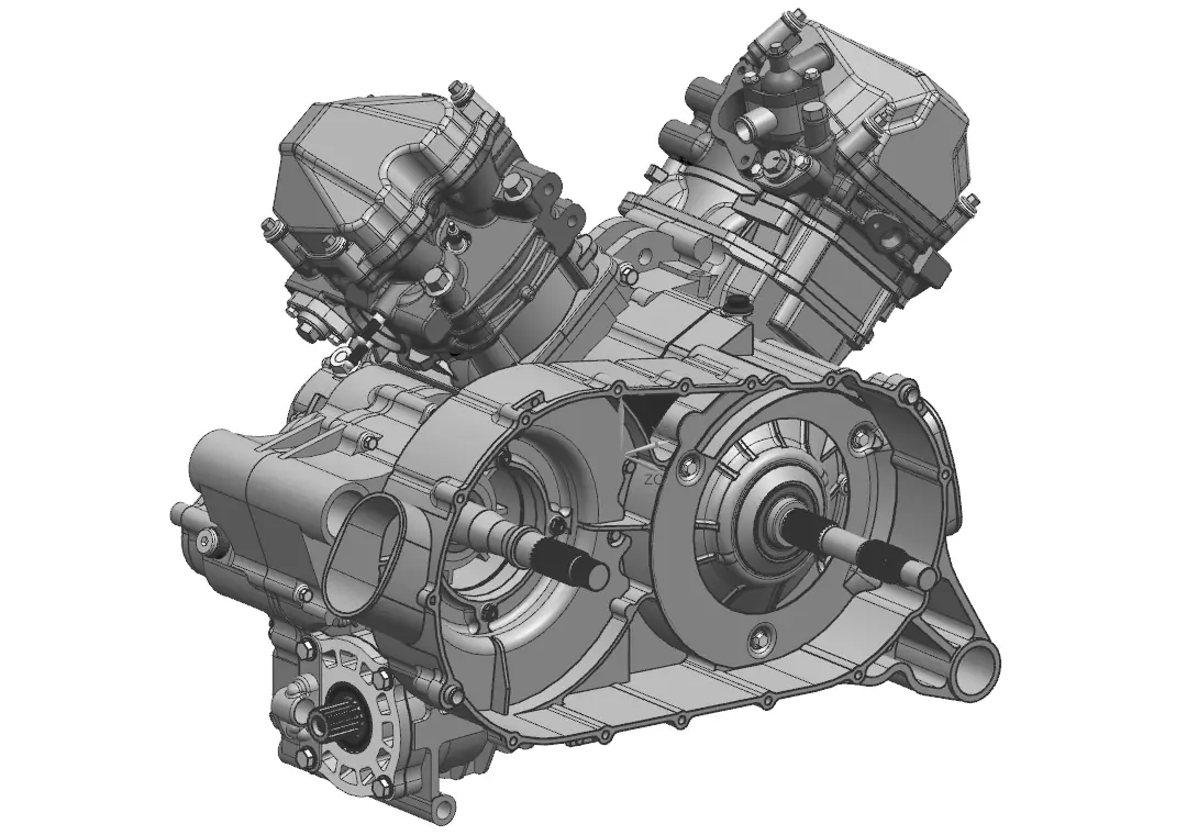 Dibujo del despiece: Motor 2V91W (eje de salida delantero corto)