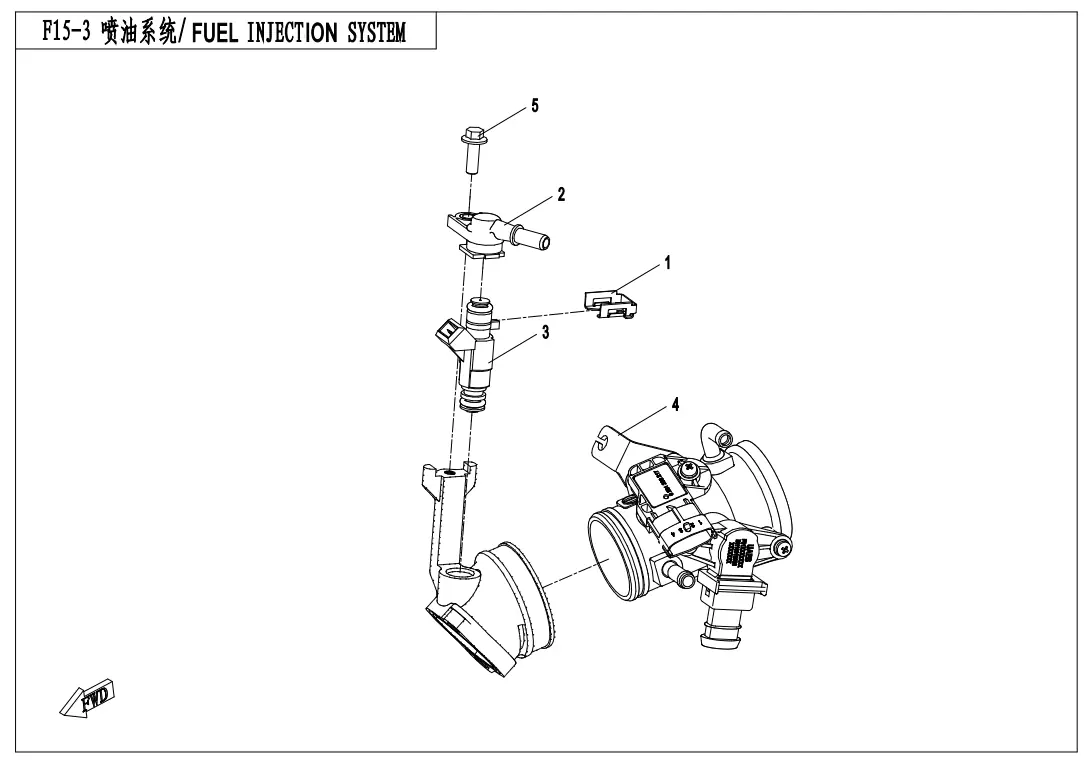 Dibujo del despiece: Inyección de combustible